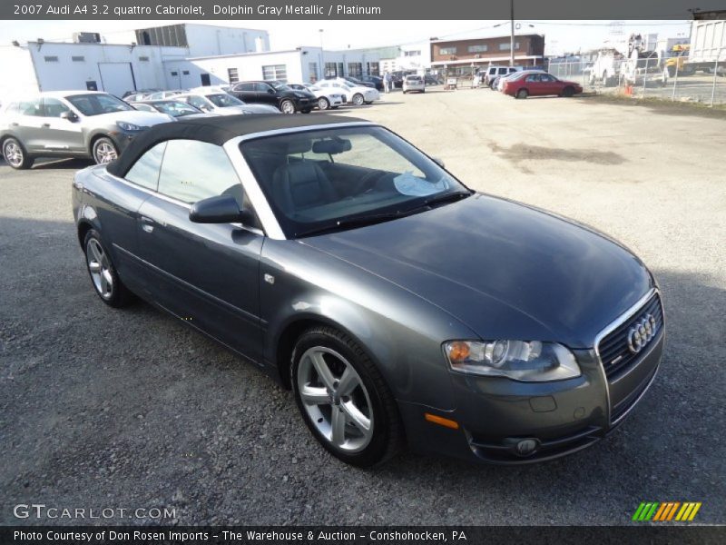 Dolphin Gray Metallic / Platinum 2007 Audi A4 3.2 quattro Cabriolet