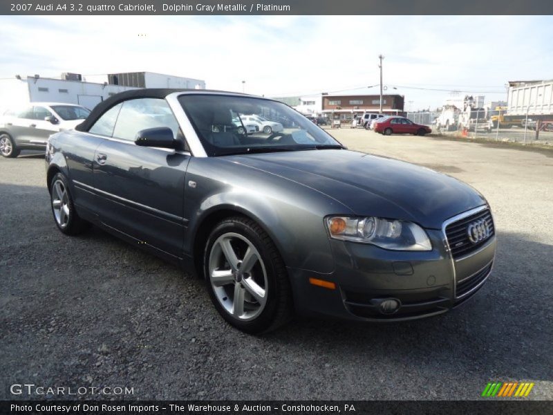 Dolphin Gray Metallic / Platinum 2007 Audi A4 3.2 quattro Cabriolet