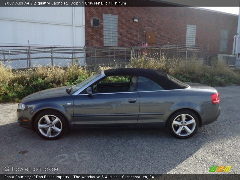 Dolphin Gray Metallic / Platinum 2007 Audi A4 3.2 quattro Cabriolet