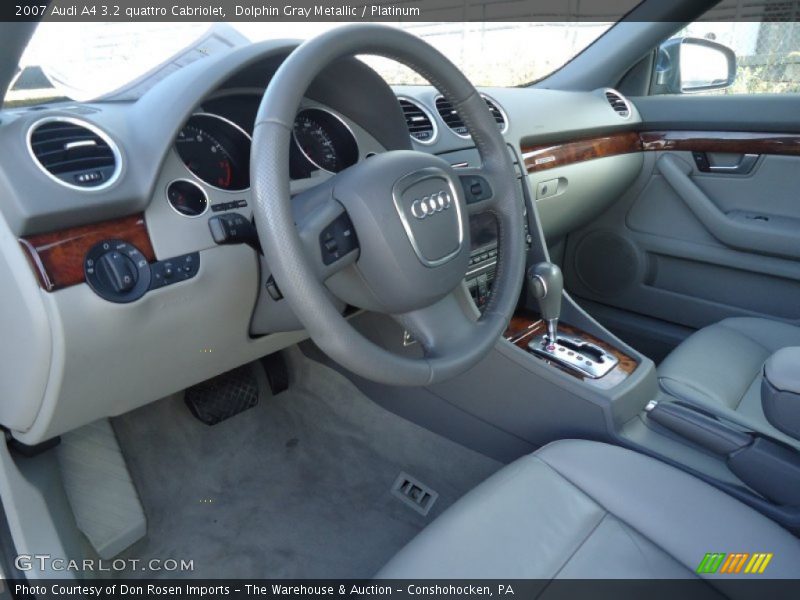 Dolphin Gray Metallic / Platinum 2007 Audi A4 3.2 quattro Cabriolet