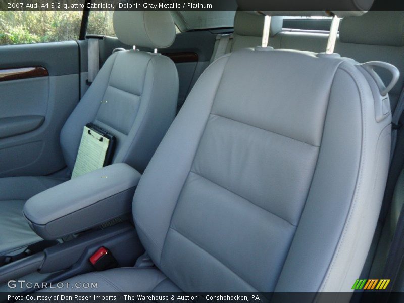 Dolphin Gray Metallic / Platinum 2007 Audi A4 3.2 quattro Cabriolet