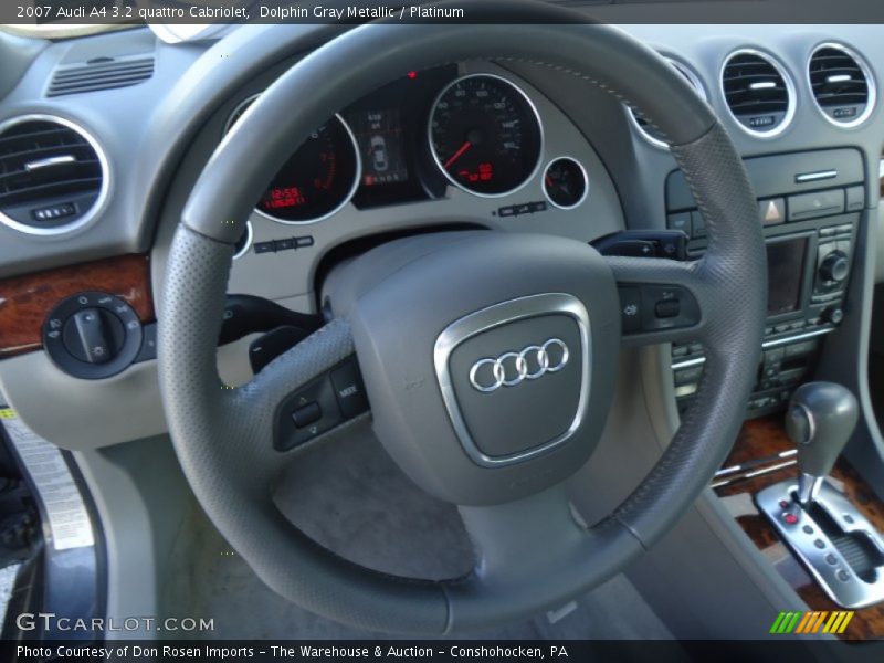 Dolphin Gray Metallic / Platinum 2007 Audi A4 3.2 quattro Cabriolet