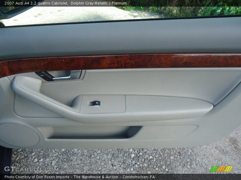 Dolphin Gray Metallic / Platinum 2007 Audi A4 3.2 quattro Cabriolet