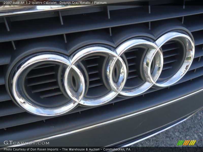 Dolphin Gray Metallic / Platinum 2007 Audi A4 3.2 quattro Cabriolet