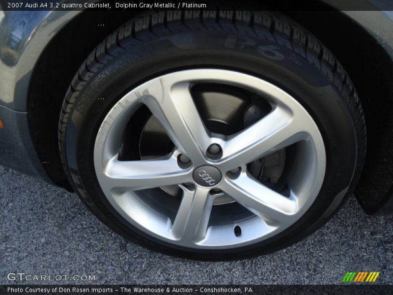 Dolphin Gray Metallic / Platinum 2007 Audi A4 3.2 quattro Cabriolet