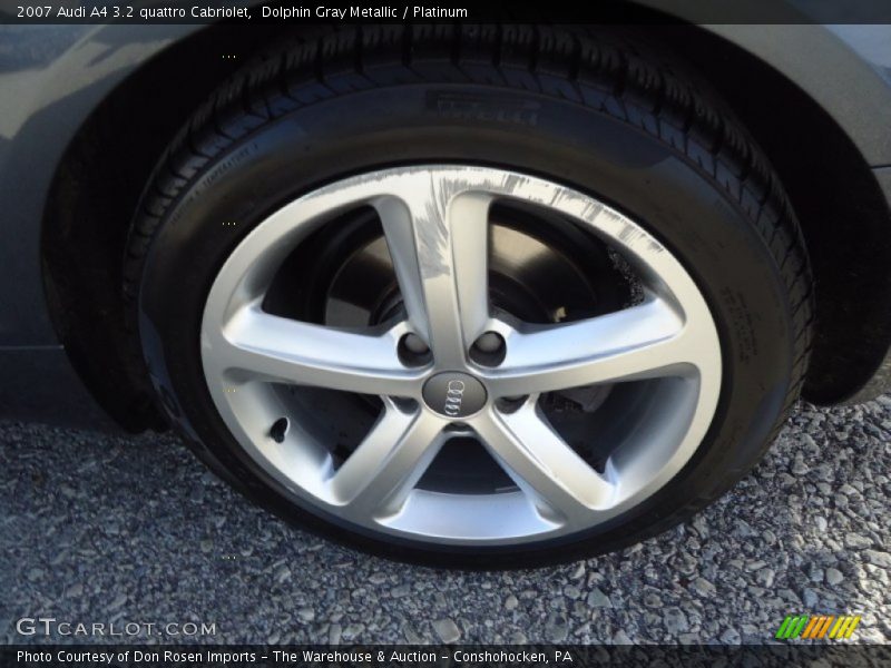 Dolphin Gray Metallic / Platinum 2007 Audi A4 3.2 quattro Cabriolet