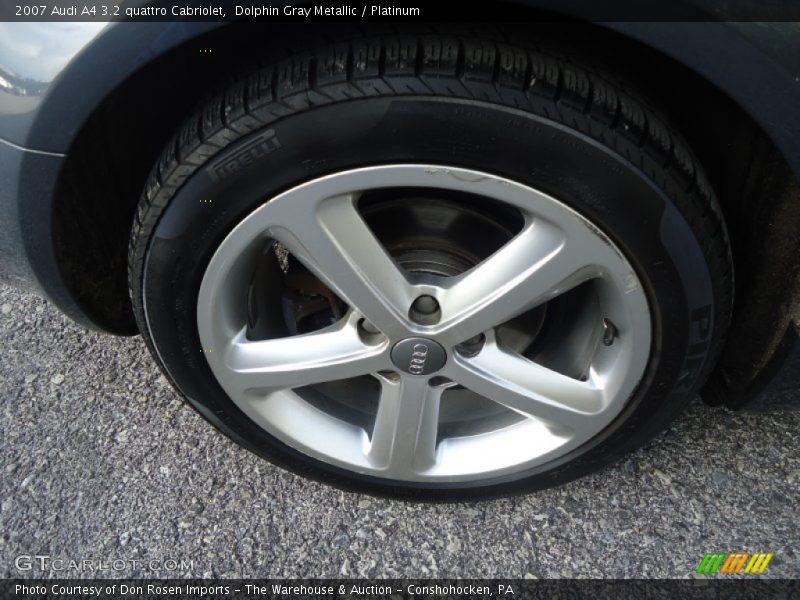 Dolphin Gray Metallic / Platinum 2007 Audi A4 3.2 quattro Cabriolet