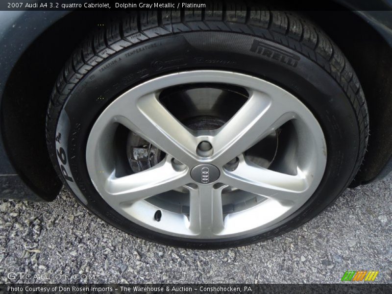 Dolphin Gray Metallic / Platinum 2007 Audi A4 3.2 quattro Cabriolet