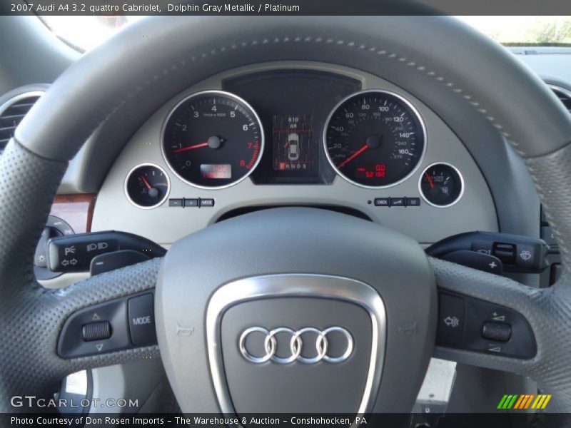 Dolphin Gray Metallic / Platinum 2007 Audi A4 3.2 quattro Cabriolet