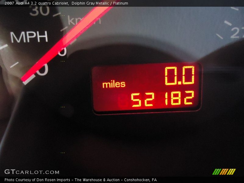 Dolphin Gray Metallic / Platinum 2007 Audi A4 3.2 quattro Cabriolet