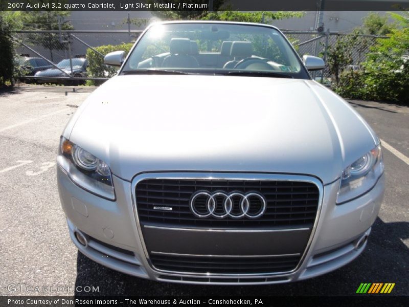 Light Silver Metallic / Platinum 2007 Audi A4 3.2 quattro Cabriolet