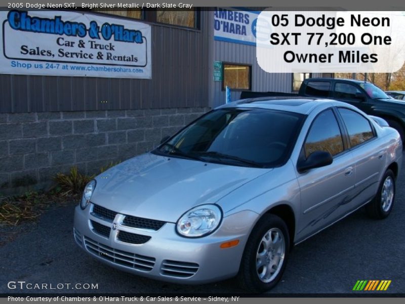 Bright Silver Metallic / Dark Slate Gray 2005 Dodge Neon SXT