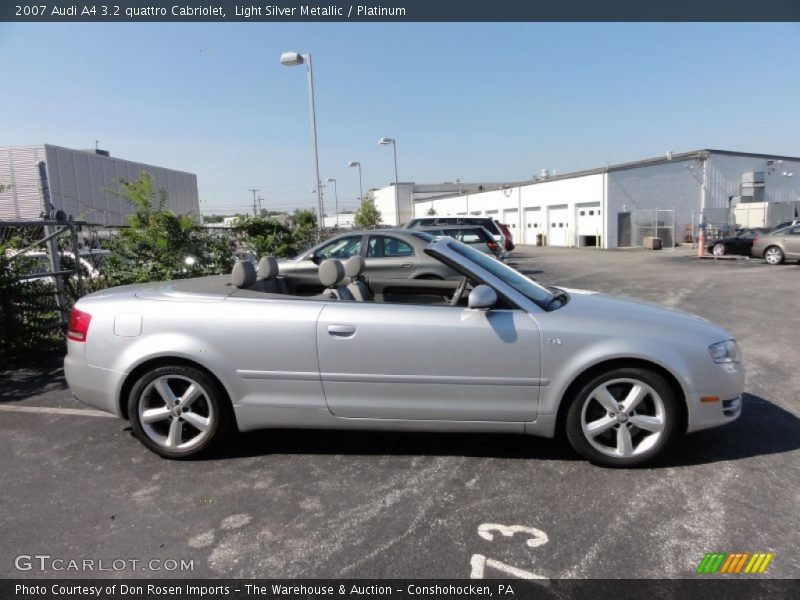 Light Silver Metallic / Platinum 2007 Audi A4 3.2 quattro Cabriolet