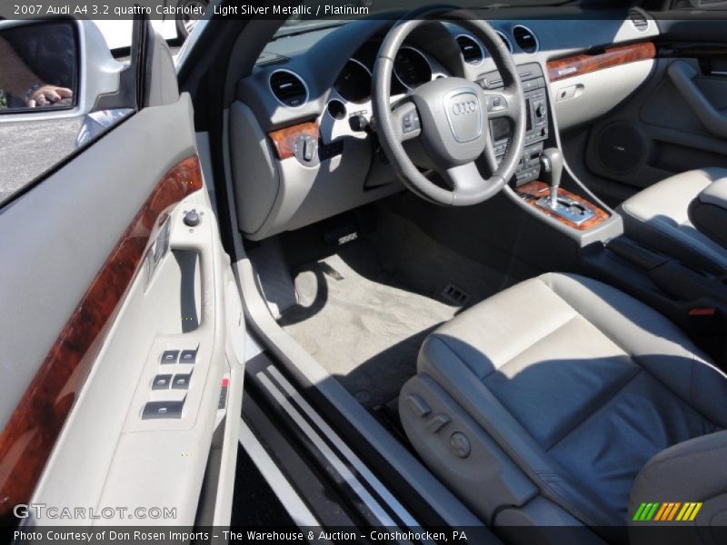 Light Silver Metallic / Platinum 2007 Audi A4 3.2 quattro Cabriolet