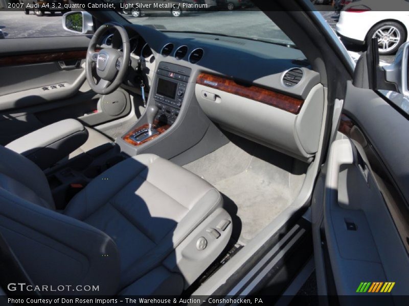 Light Silver Metallic / Platinum 2007 Audi A4 3.2 quattro Cabriolet