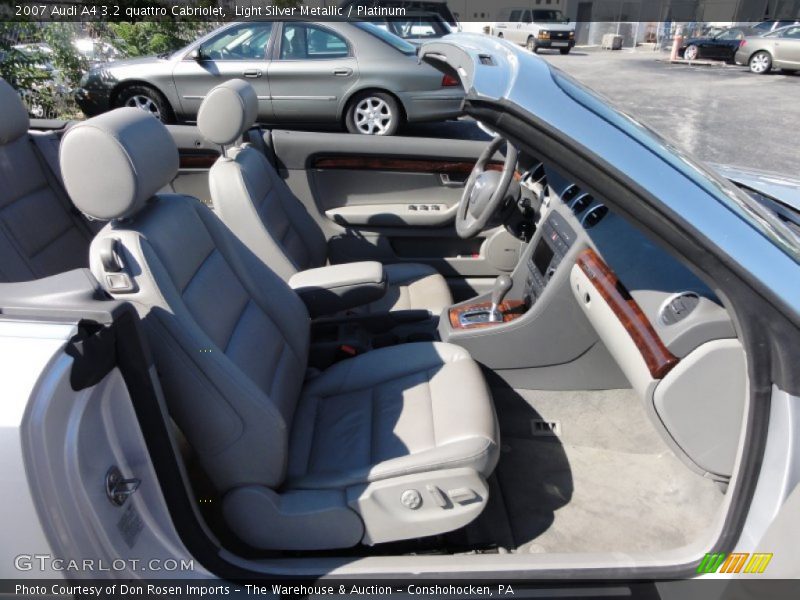Light Silver Metallic / Platinum 2007 Audi A4 3.2 quattro Cabriolet
