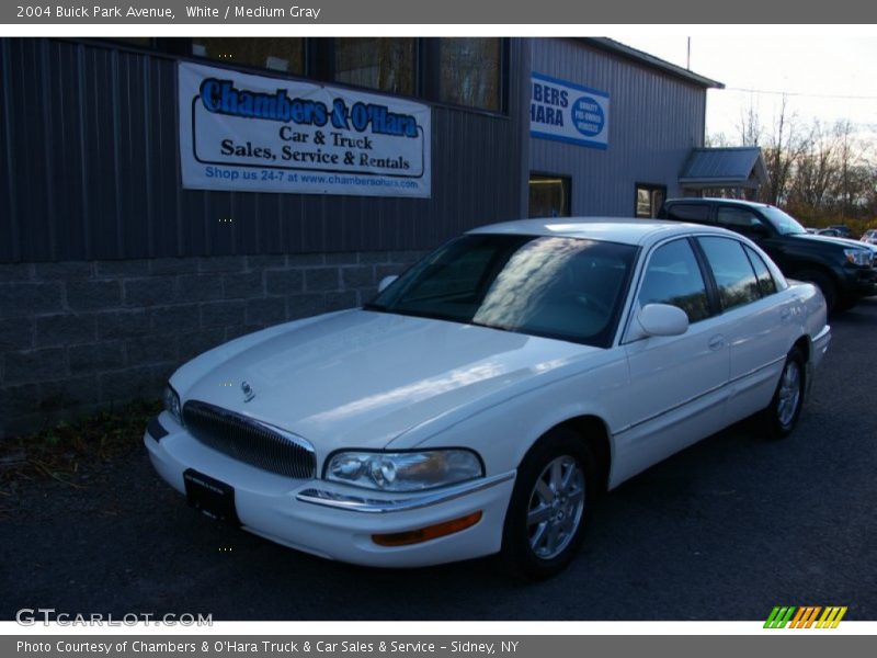 White / Medium Gray 2004 Buick Park Avenue