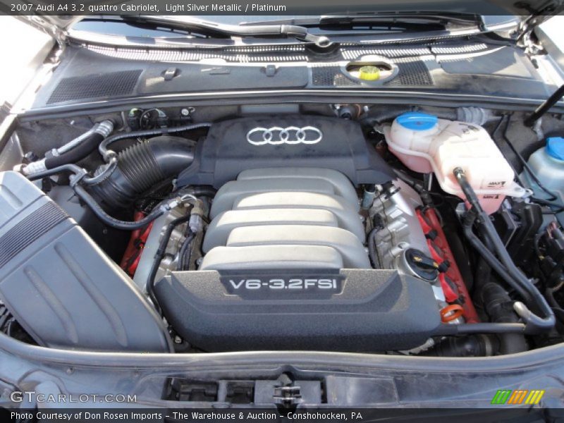 Light Silver Metallic / Platinum 2007 Audi A4 3.2 quattro Cabriolet