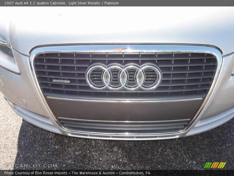 Light Silver Metallic / Platinum 2007 Audi A4 3.2 quattro Cabriolet