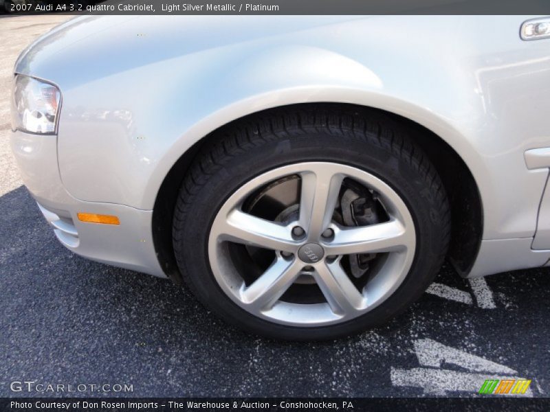 Light Silver Metallic / Platinum 2007 Audi A4 3.2 quattro Cabriolet