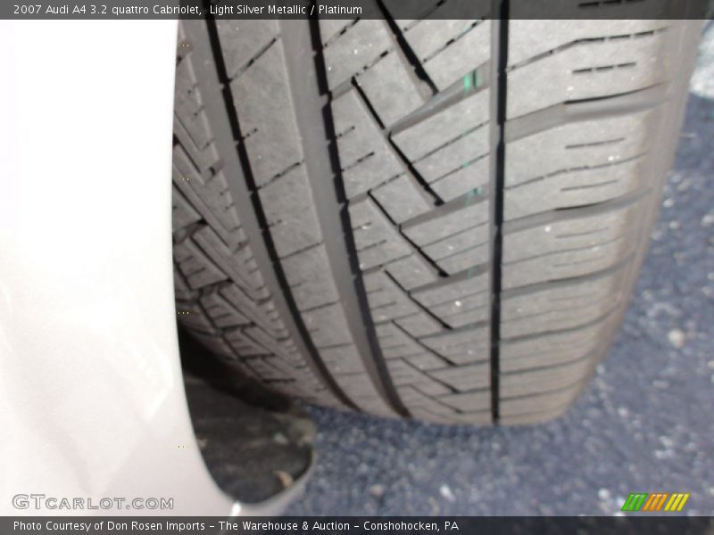 Light Silver Metallic / Platinum 2007 Audi A4 3.2 quattro Cabriolet