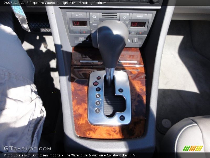 Light Silver Metallic / Platinum 2007 Audi A4 3.2 quattro Cabriolet