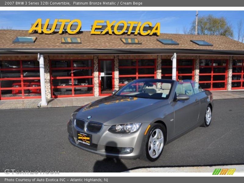 Platinum Bronze Metallic / Cream Beige 2007 BMW 3 Series 328i Convertible