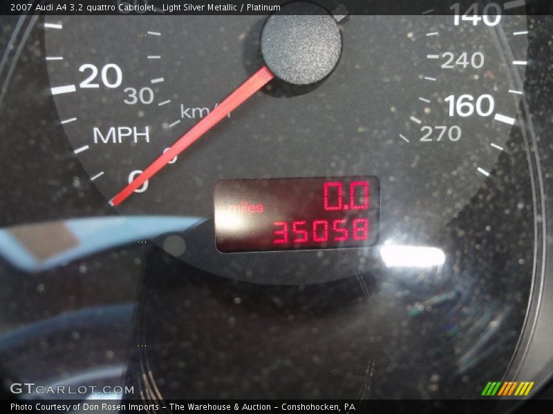 Light Silver Metallic / Platinum 2007 Audi A4 3.2 quattro Cabriolet