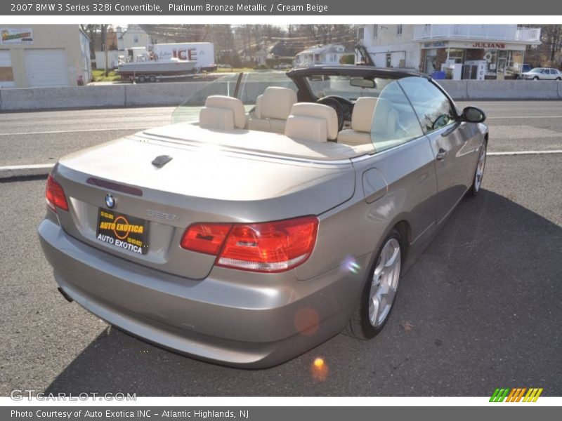 Platinum Bronze Metallic / Cream Beige 2007 BMW 3 Series 328i Convertible