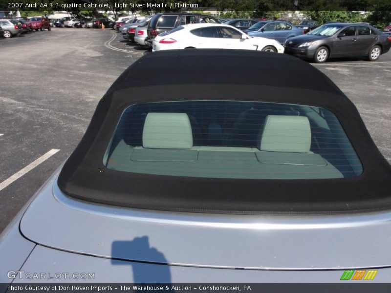 Light Silver Metallic / Platinum 2007 Audi A4 3.2 quattro Cabriolet