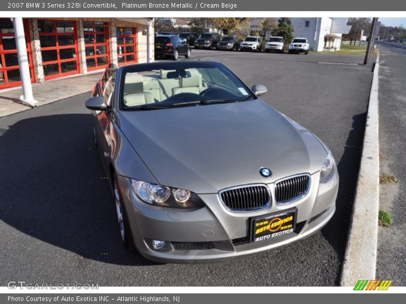 Platinum Bronze Metallic / Cream Beige 2007 BMW 3 Series 328i Convertible