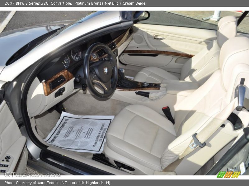 Platinum Bronze Metallic / Cream Beige 2007 BMW 3 Series 328i Convertible