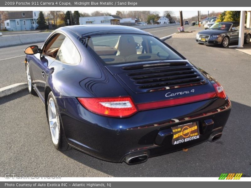 Midnight Blue Metallic / Sand Beige 2009 Porsche 911 Carrera 4 Coupe