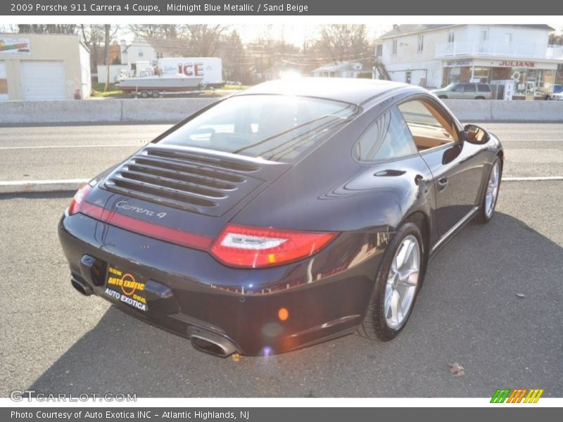 Midnight Blue Metallic / Sand Beige 2009 Porsche 911 Carrera 4 Coupe