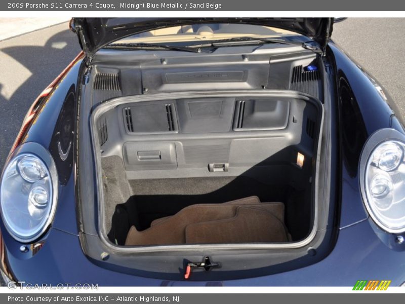 Midnight Blue Metallic / Sand Beige 2009 Porsche 911 Carrera 4 Coupe