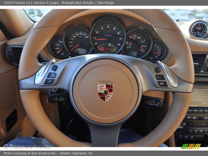 Midnight Blue Metallic / Sand Beige 2009 Porsche 911 Carrera 4 Coupe