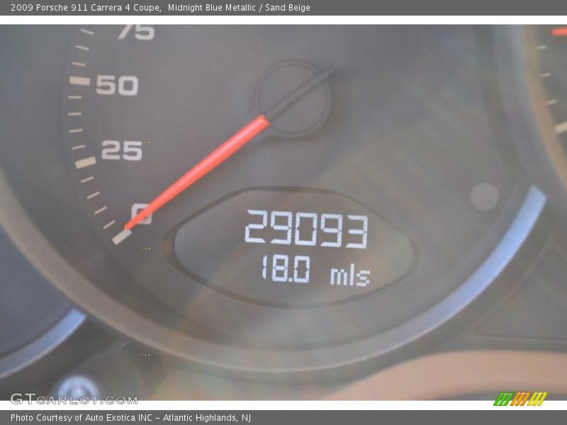 Midnight Blue Metallic / Sand Beige 2009 Porsche 911 Carrera 4 Coupe