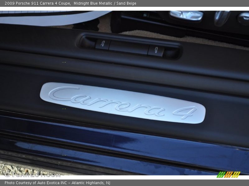Midnight Blue Metallic / Sand Beige 2009 Porsche 911 Carrera 4 Coupe