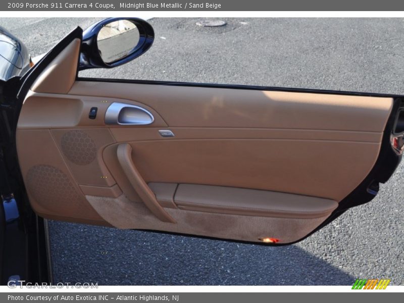 Midnight Blue Metallic / Sand Beige 2009 Porsche 911 Carrera 4 Coupe