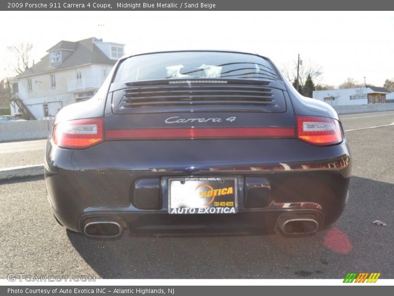 Midnight Blue Metallic / Sand Beige 2009 Porsche 911 Carrera 4 Coupe