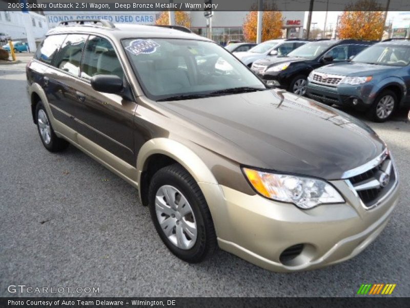 Deep Bronze Metallic / Warm Ivory 2008 Subaru Outback 2.5i Wagon
