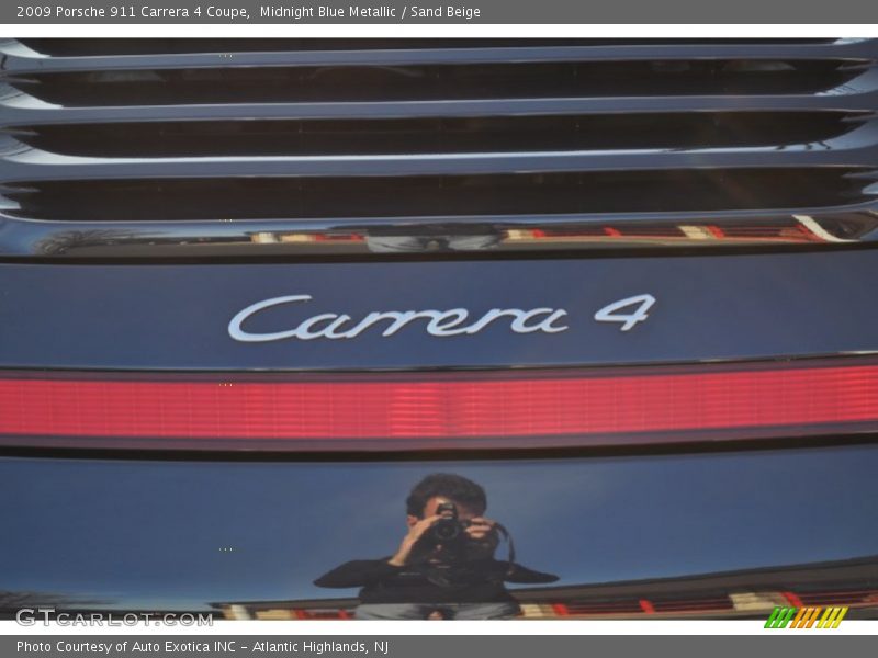 Midnight Blue Metallic / Sand Beige 2009 Porsche 911 Carrera 4 Coupe