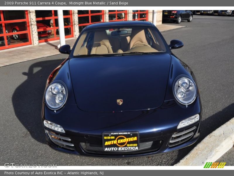 Midnight Blue Metallic / Sand Beige 2009 Porsche 911 Carrera 4 Coupe