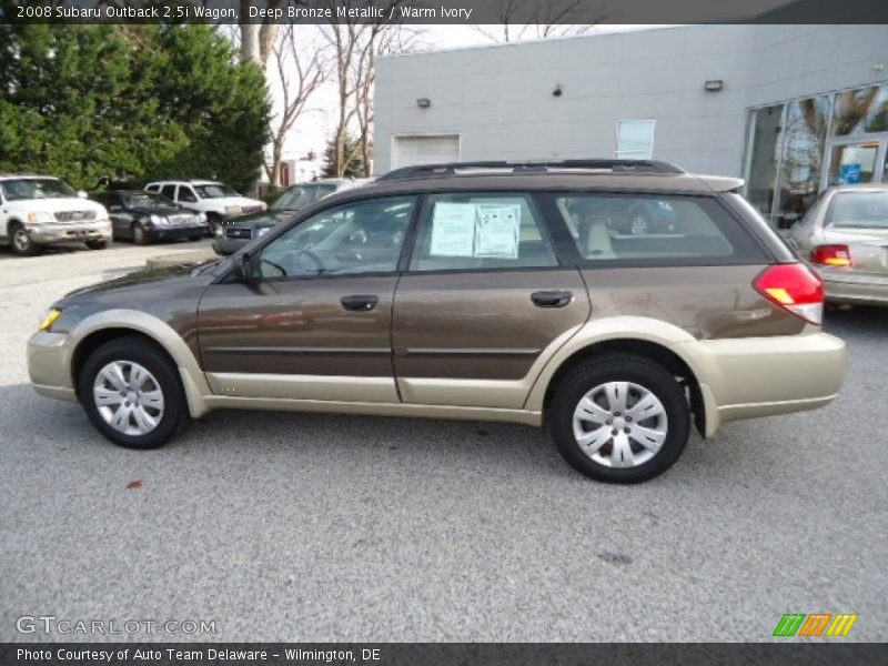 Deep Bronze Metallic / Warm Ivory 2008 Subaru Outback 2.5i Wagon