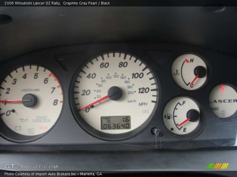 Graphite Gray Pearl / Black 2006 Mitsubishi Lancer OZ Rally