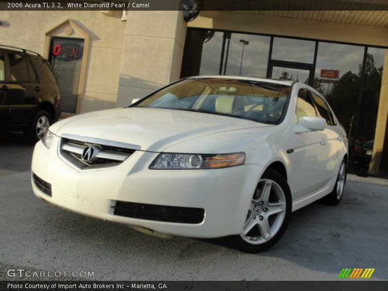 White Diamond Pearl / Camel 2006 Acura TL 3.2