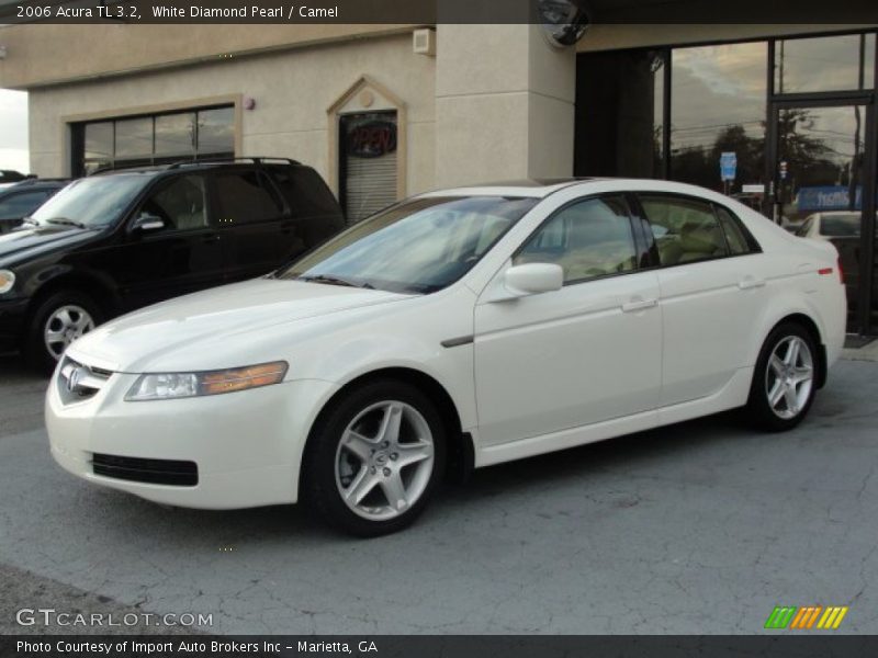 White Diamond Pearl / Camel 2006 Acura TL 3.2