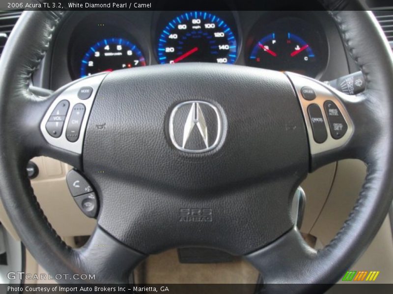 White Diamond Pearl / Camel 2006 Acura TL 3.2