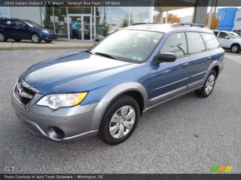 Newport Blue Pearl / Off Black 2009 Subaru Outback 2.5i Wagon