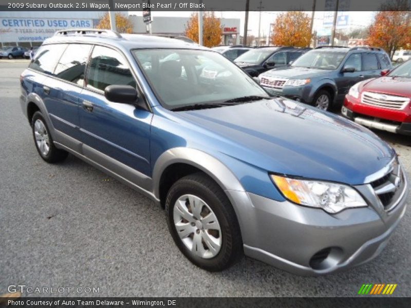 Newport Blue Pearl / Off Black 2009 Subaru Outback 2.5i Wagon
